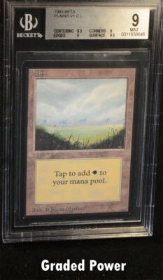 BGS Beta Plains V1 BGS 9 Magic Beckett Graded MTG - Image 1 of 2