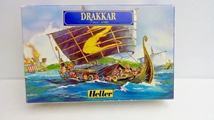 HELLER DRAKKAR Kit 1/80 scale Perfect Factory Box Complete Kit 17 pc GREAT ART - Picture 1 of 3