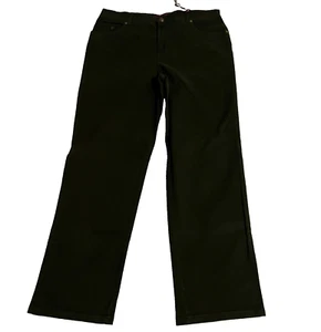 Gloria Vanderbilt Amanda Womens Jeans Sz 12S Olive Contoured Tapered Leg NWT - Picture 1 of 19