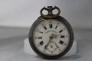 Postala Patent Hunting Driving Taschenuhr Silver Silber Jagd Armbanduhr 54mm - Bild 1 von 6
