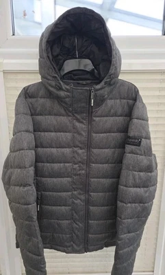 Men's XXL 2XL Superdry Fuji Grey / Silver Tweed Mix Mountain Jacket. Exc Cond. - Image 1 of 4