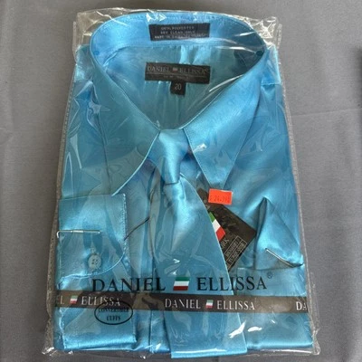 New Daniel Ellissa Boys Fashion Dress Shirt Turquoise - Image 1 of 4
