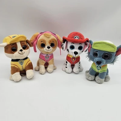 Lote de Peluche TY Paw Patrol Escombros Skye Marshall Rocky 8" Gorro Bebés Nickelodeon Foto 1 de 4