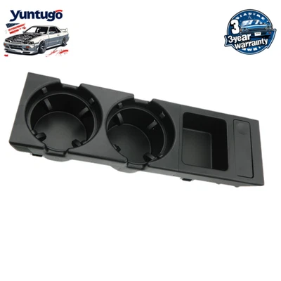Front Center Console Cup Holder Coin Holder For BMW E46 51168217953 325i Black Foto 1 de 4