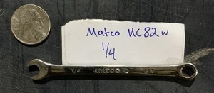 Matco Tools 1/4 Inch Combination Wrench MC82 Made In USA.  Used - Picture 1 of 2