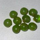 10 Marbelized Green Bakelite Vintage Self Shank Buttons 3/8”