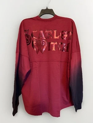 NUEVO Jersey Disney Spirit Adulto Mediano Rojo Bruja Escarlata Marvel Negro Vengadores Foto 1 de 4