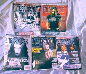 Terrorizer Magazine Lot Issue 105,118,119,120,121 Mid Grade. One CD Included OOP - Picture 1 of 6