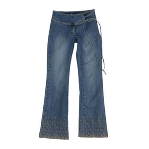 Pantalones de mezclilla acampanados bordados azules vintage años 90 y2k 'edc by Esprit' 10 12 - Imagen 1 de 7