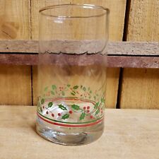 Vintage ARBY'S Restaurant HOLLY BERRY Christmas Holiday Drinking Glass 1984 