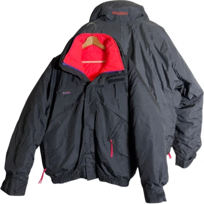 Vintage Columbia Whirlibird Radial Sleeve 3 in 1 Jacket Men's Large Black Neon - Image 1 of 4
