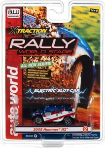 AUTO WORLD XTRACTION RALLY SERIES '05 HUMMER H2 Stars-n-Stripes HO Slot Car MOC - Picture 1 of 1