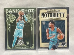 Qty 2 2023-24 Panini Mosaic BRANDON MILLER Bank Shot & Notoriety Rookie RC 10 14 - Picture 1 of 2