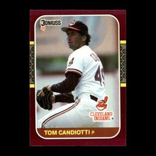 Tom Candiotti 1987 Donruss Opening Day Cleveland Indians #104 R319A 55