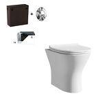 Orchard White Contemporary Round Back to wall toilet