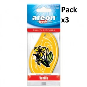 Areon Mon Classic Dry Paper Vanilla Car Fragrance Hanging Tree Pack of 3 - Picture 1 of 4
