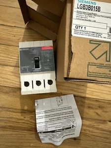 Siemens LGB3B015B 600 Voltage 3 Pole 3 Phase 15 Amp Circuit Breaker NEW IN BOX - Picture 1 of 2