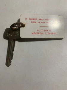 Sheraton Motor Inn Hotel Motel Room Key Fob & Key Montreal Canada #823 - Picture 1 of 2