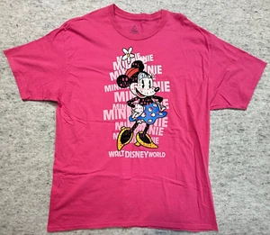 T-shirt Hanes Walt Disney World donna rosa 2XL stampa grafica Minnie Mouse - Foto 1 di 6