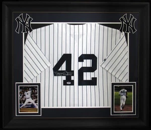 Mariano Rivera Signed & Inscribed "Enter Sandman" Yankees Framed Jersey PSA/DNA - Picture 1 of 7