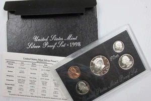 US Mint SILVER Proof Set - 1998 - Picture 1 of 1