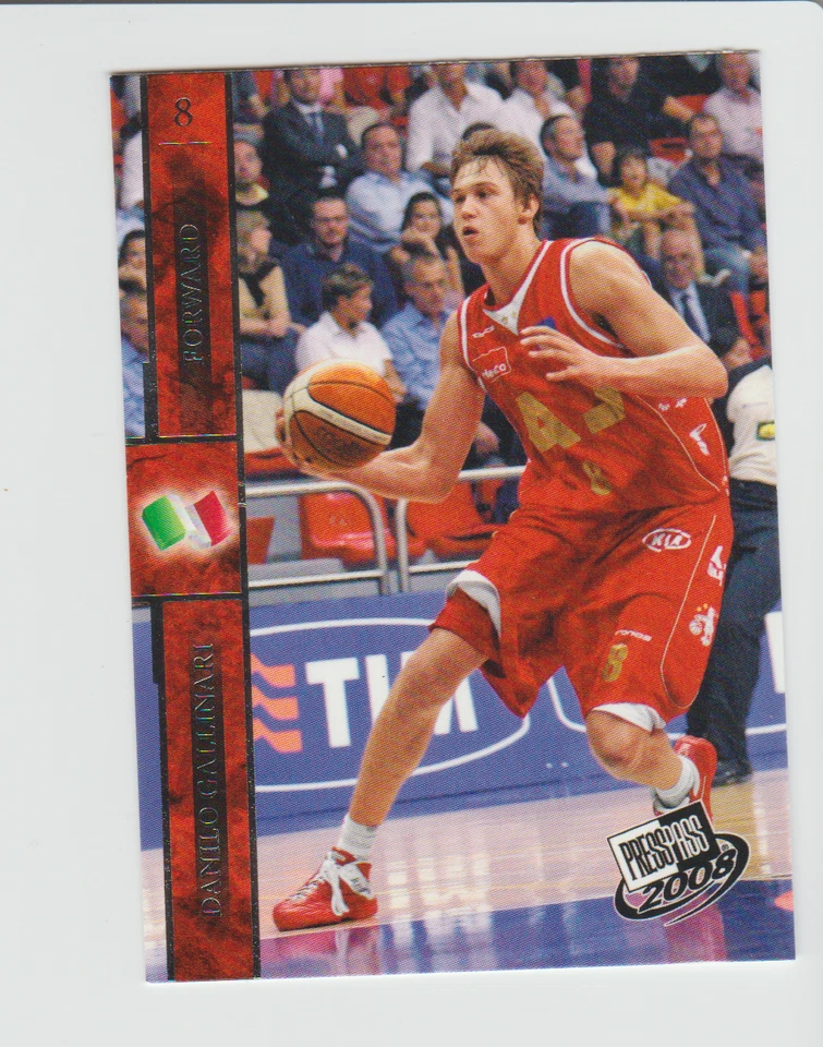 Tarjeta de novato 2008 Press Pass #9 Danilo Gallinari, Washington Wizards Foto 1 de 1