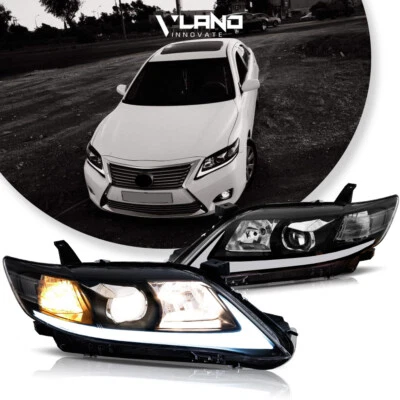Pair Vland LED Projector Headlights For 2010-2011 TOYOTA CAMRY W/Sequential - Image 1 of 4