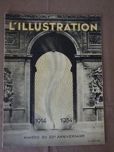 REVUE L' ILLUSTRATION Nr 4770  Aout 1934 20e Anniversaire 1914-1934 (1) - Picture 1 of 3