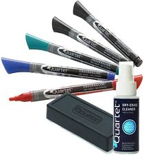 Dry Erase Markers Accessory Kit, 5 Fine Tip EnduraGlide Dry Erase Pens, Whiteboa