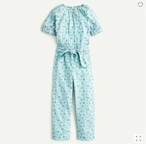 New Crewcuts Toddler Girls Blue Liberty Amelie Floral Short Sleeve Jumpsuit 3 - Picture 1 of 1