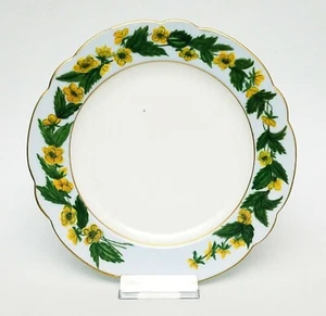 1888 Antique Hand-Painted Porcelain Decorative Dish Yellow Flowers Signed VC - Picture 1 of 8
