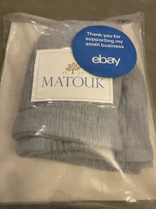Matouk Boudoir Sham Costa Wedgewood Brand New Light Blue 100% Cotton - Picture 1 of 3