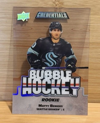 2022 UPPER DECK CREDENTIALS #BHR-BE MATTY BENIERS BUBBLE HOCKEY ROOKIES - Image 1 of 2