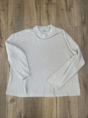 Free People Beach FP Beige Cotton Blend Lightweight Oversized Sweater - M - Image 1 of 4