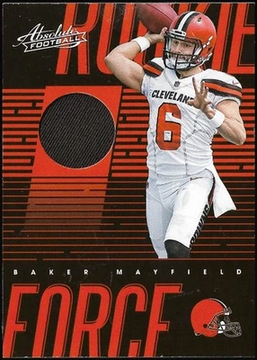 Baker Mayfield 2018 Panini Absolute - Rookie Force Player Worn Patch - Image 1 of 2