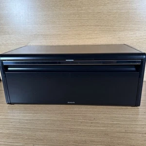 Brabantia Fall Front Rectangle Bread Bin - Matte Black - Picture 1 of 18