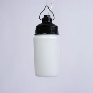 Vintage bakelite farmhouse hanging jar lamp opaline milk glass retro light ussr - Picture 1 of 4