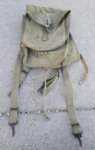 ORIGINAL WWII US ARMY M1928 HAVERSACK Lub Produce Co 1942 Identified - Picture 1 of 14