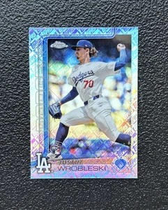 2025 Topps Chrome LogoFractor JUSTIN WROBLESKI Rookie RC #38 SP! *Dodgers - Picture 1 of 2