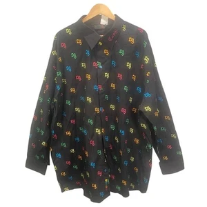 Coogi Shirt Men 6X Button Up Long Sleeve Embroidered Colorful Hip Hop Streetwear - Picture 1 of 16