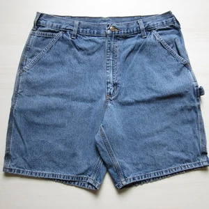 Vintage Carhartt Carpenter Jean Shorts B28-DPS Blue Jean Workwear Y2K Men's 36 - Picture 1 of 8