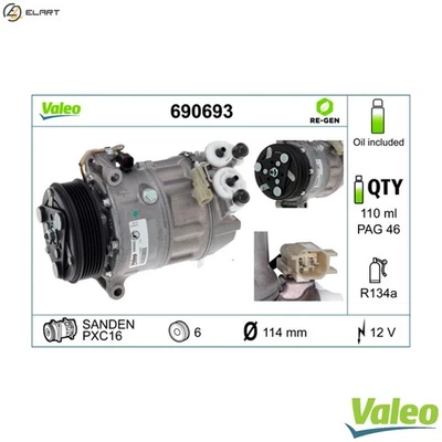 COMPRESSOR AIR CONDITIONING 690693 FOR FORD FOCUS/III/Turnier NGDB/NGDA 1.6L - Image 1 of 4