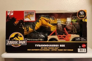 Jurassic Park Classic '93 Tyrannosaurus Rex Off-Road Tracker Pack Set Mattel JP - Picture 1 of 6