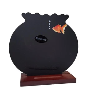 Gold Fish Bowl Chalkboard Message Board Wall-Mount Standing Erasable Memo Boards - Picture 1 of 5