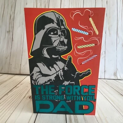 Dearth Vader Star Wars Dad Birthday Card The Force Is Strong With You Love Wish - Image 1 of 4