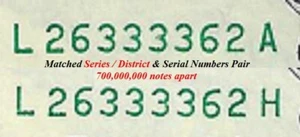 TWO MATCHED 2006 SERIES / DISTRICT & S/N RADAR Notes -- L26333362 -- BOTH ChUnc - Picture 1 of 2