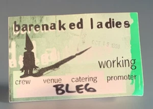 Unused Barenaked Ladies All Access working Pass Sticker Denver, CO 10/19/1998 - Picture 1 of 2