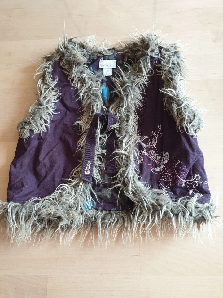 Elegante y lindo chaleco boho berenjena Mexx, talla 18 meses/8 cm, sin usar Foto 1 de 4