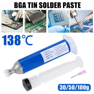 Pasta de soldadura 100 g sin plomo baja temperatura SMT punto de fusión 138 °C - Imagen 1 de 9
