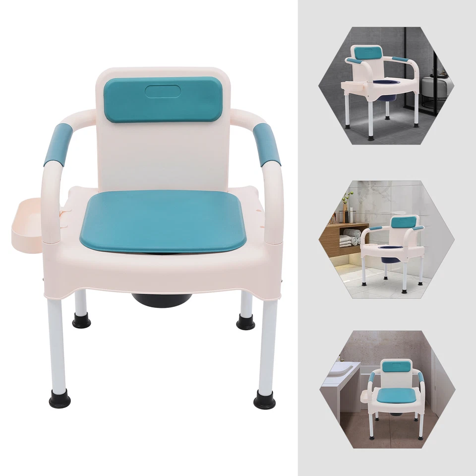 Bedside Commodes Chair Toilet Chair Commode Toilet W/Armrests Home - Image 1 of 4